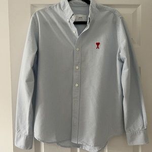 Ami stripped cotton shirt